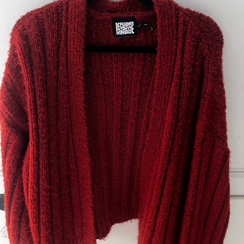 Reclaimed Vintage Red Knit Cardigan